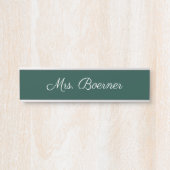 チョークボードグリーン先生ぶら下がったの壁銘板 サインプレート (正面)