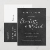 チョークボードサイン Wedding Save the Date 案内ポストカード (正面/裏面)