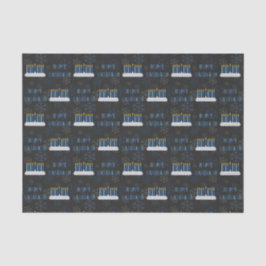 チョークボードハッピーハヌッカロウソク 薄葉紙