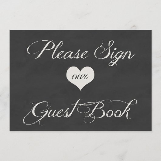チョークボードハーツウェディング | ゲストブック (正面)