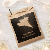 チョークボードハ不気味ロウィン幽霊 フェイバーバッグ (クリップ留めされた状態)