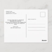 チョークボードベイビー カスタム 4 フォト 出生発表 ポストカード (裏面)