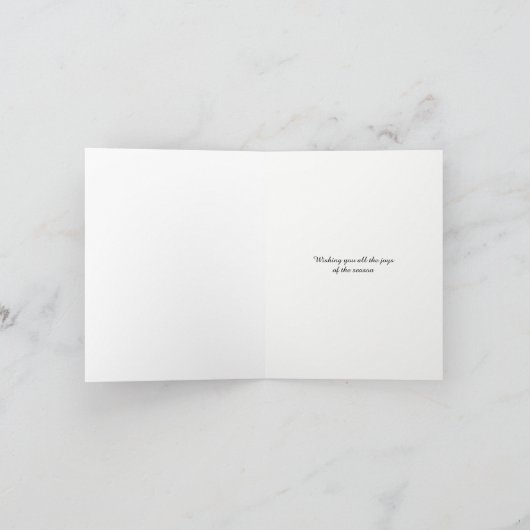 チョークボード金ゴールドとピンクフェイクグリッタークリスマス シーズンカード (内部)