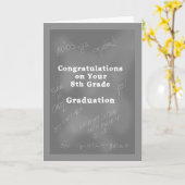 チョークボード8年生の卒業カード カード (黄色い花)