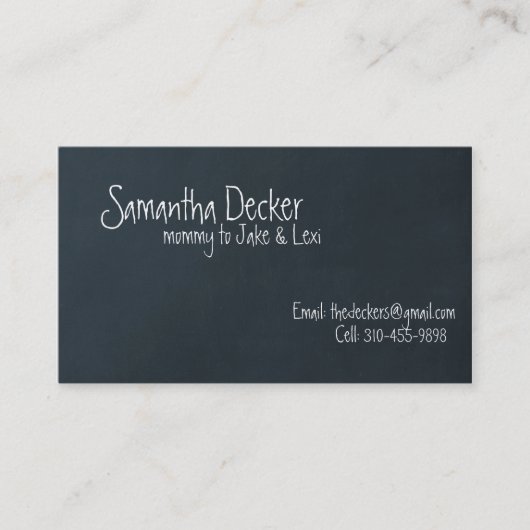 「チョークボード」カスタマイズ可能なママの通話カード コーリングカード (正面)