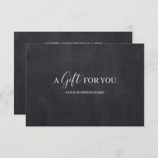 チョークボード カスタマイズ ギフト券 (正面/裏面)