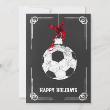 チョークボード サッカー選手 クリスマスカード