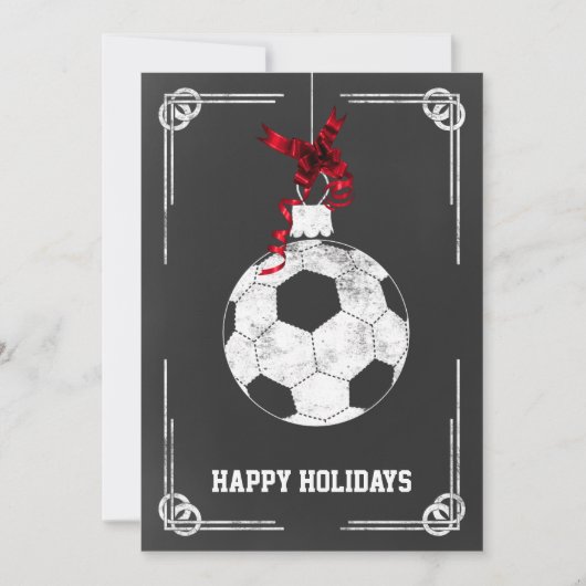 チョークボード サッカー選手 クリスマスカード (正面)