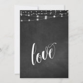 チョークボード ストリング ライト トゥ ハブ アンド トゥ ホールド 招待状 (裏面)