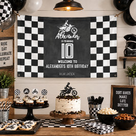 チョークボード ダートバイク 誕生日パーティー 横断幕