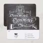 チョークボード 結婚式 返信カード (正面/裏面)