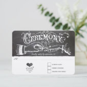 チョークボード 結婚式 返信カード (スタンド正面)