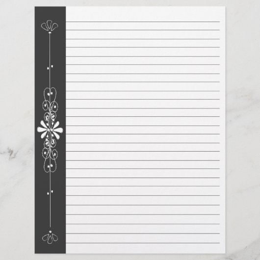 チョークボー縁どドブラック |白い線の付いたページ (正面)