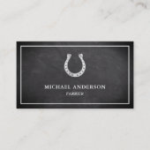 チョークモダンボエレガントード馬蹄運搬具 名刺 (正面)