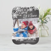 チョークモダンボードで雪の結晶を撮影 シーズンカード (スタンド正面)