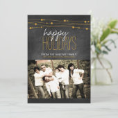 チョークモダンボードのクリスマスフォトカード シーズンカード (スタンド正面)