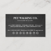 チョークモダンボードのペット。ロイヤリティパンチカード 名刺 (裏面)