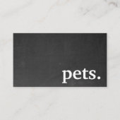 チョークモダンボードのペット。ロイヤリティパンチカード 名刺 (正面)