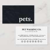 チョークモダンボードのペット。ロイヤリティパンチカード 名刺 (正面/裏面)