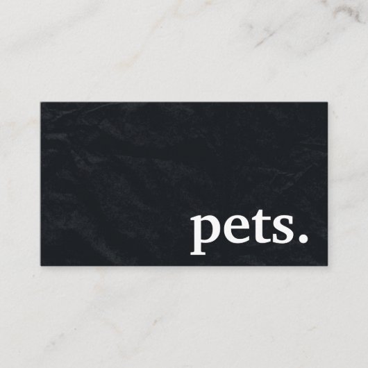 チョークモダンボードのペット。ロイヤリティパンチカード 名刺 (正面)