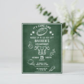 チョークモダンボードサッカーバジェット誕生日招待状 (スタンド正面)