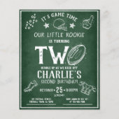 チョークモダンボードサッカー予算第2誕生日 (正面)