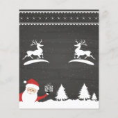 チョークモダンボードサンタクリスマスパーティの招待状 (裏面)
