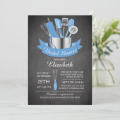 チョークモダンボードストックザキッチンブライダルシャワー 招待状 (スタンド正面)