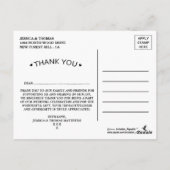 チョークモダンボードタイポグラフィ結婚の感謝 ポストカード (裏面)