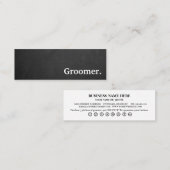 チョークモダンボードトリマー。ロイヤリティパンチカード スキニー名刺 (正面/裏面)