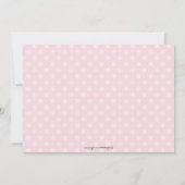 チョークモダンボードピンク赤ちゃんシャワーの招待 招待状 (裏面)