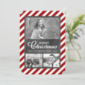 チョークモダンボードフォトカードデザイン 招待状 (スタンド正面)