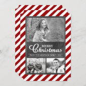 チョークモダンボードフォトカードデザイン 招待状 (正面/裏面)