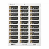 チョークモダンボードフローラクロスレース差出人住所 ラベル (フルシート)