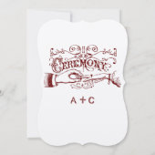 チョークモダンボードブルゴーニュタイポグラフィ招待状 招待状 (裏面)