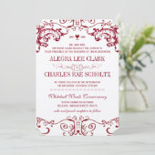 チョークモダンボードブルゴーニュタイポグラフィ招待状 招待状 (スタンド正面)