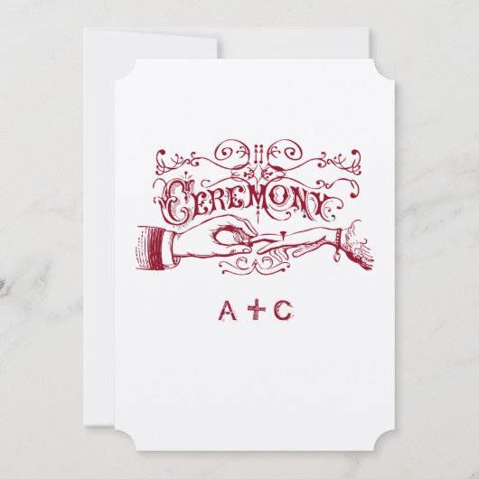 チョークモダンボードブルゴーニュタイポグラフィ招待状 招待状 (裏面)