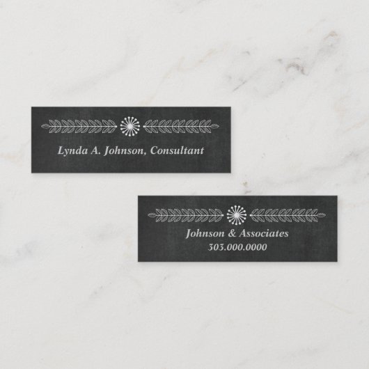 チョークモダンボードプロフェッショナル スキニー名刺 (正面/裏面)