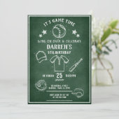 チョークモダンボードベースボールオールスター誕生日 招待状 (スタンド正面)