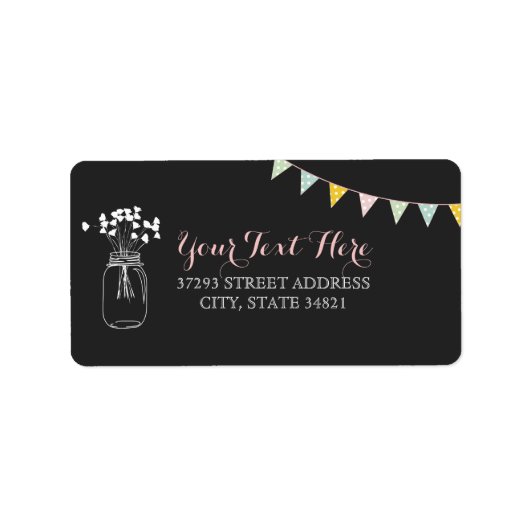 チョークモダンボード住所 シール (正面)