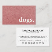 チョークモダンボード犬。ロイヤリティパンチカード 名刺 (正面/裏面)