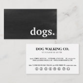 チョークモダンボード犬。ロイヤリティパンチカード 名刺 (正面/裏面)