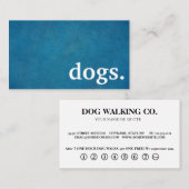 チョークモダンボード犬。ロイヤリティパンチカード 名刺 (正面/裏面)