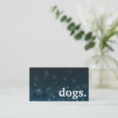 チョークモダンボード犬。ロイヤリティパンチカード 名刺 (スタンド正面)