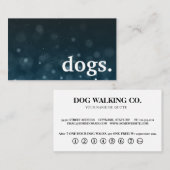 チョークモダンボード犬。ロイヤリティパンチカード 名刺 (正面/裏面)