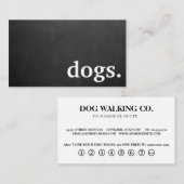 チョークモダンボード犬。ロイヤリティパンチカード 名刺 (正面/裏面)