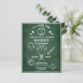 チョークモダンボード野球予算誕生日招待状 (スタンド正面)