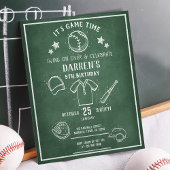 チョークモダンボード野球予算誕生日招待状