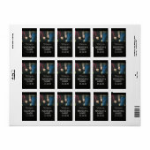 チョークモダンボー結婚ド写真のワイン ラベル (フルシート)