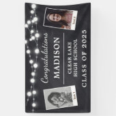 チョークモダン卒業パーティーのストリングライト記号 横断幕 (縦)